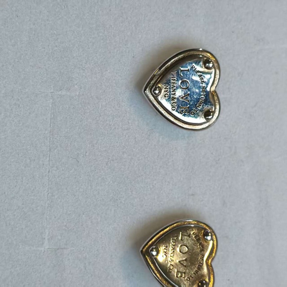 Tiffany & Co. Sterling Silver Love Studs Earrings - Picture 3 of 7